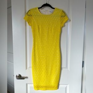 Bisou Bisou- Michele Bahbot - Size 2 - Yellow Mid-Length Dress